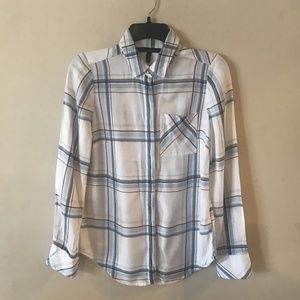 White House Black Market Button Down Striped Shirt. Medium.